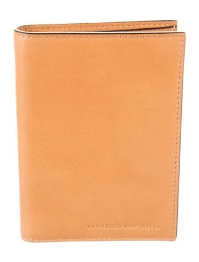 Pre-owned Brunello Cucinelli Leather Bifold Wallet W/ Tags In Brown