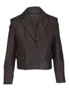 Brunello Cucinelli Blazer Nappa Monile Blazer And Suits Brown In Green