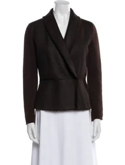 Pre-owned Brunello Cucinelli Leather Blazer In Brown