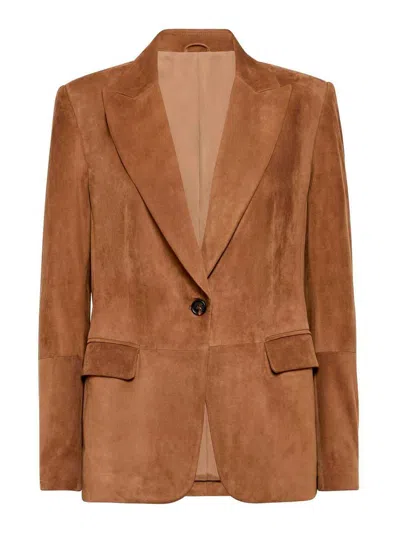BRUNELLO CUCINELLI BLAZER - BEIS