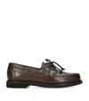 Brunello Cucinelli Women Leather Loafers With Monili Detail In Brown