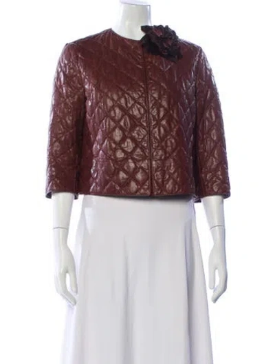 Pre-owned Brunello Cucinelli Leather Bolero In Brown