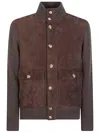 Brunello Cucinelli Bomber Jacket In Leather And Cashmere In Multi