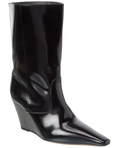 Brunello Cucinelli Leather Bootie In Black