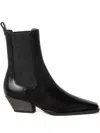 Brunello Cucinelli Leather Chelsea Heeled Boots 50 In Black