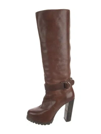 Pre-owned Brunello Cucinelli Leather Boots In Brown