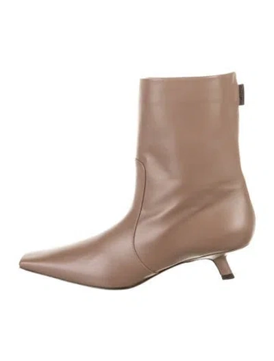 Pre-owned Brunello Cucinelli Leather Boots In Brown