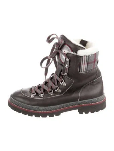 Pre-owned Brunello Cucinelli Babies' Leather Boots In Brown