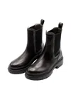 Brunello Cucinelli Leather Beatles Shoe With Jewels On The Side Elastic Bandleather In Brown