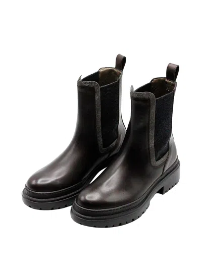 BRUNELLO CUCINELLI BOTAS - MARRÓN