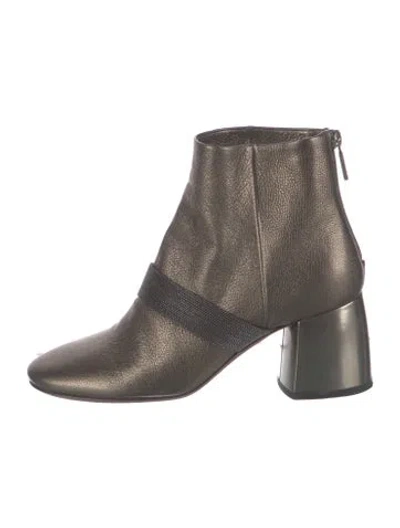 Pre-owned Brunello Cucinelli Leather Boots In Gray