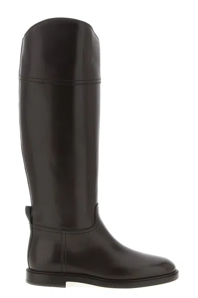 BRUNELLO CUCINELLI LEATHER BOOTS MONILE