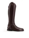 Brunello Cucinelli Leather Boots With Mobile Detail In Brown