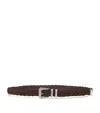 Brunello Cucinelli Adjustable Length Braided Belt Accessory In Brown