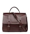 Brunello Cucinelli Buckle-fastened Leather Tote Bag In Purple