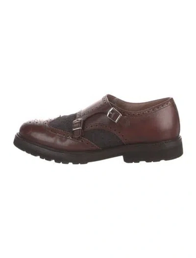 Pre-owned Brunello Cucinelli Leather Brogues In Brown