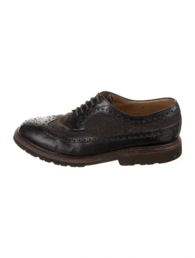 Pre-owned Brunello Cucinelli Leather Brogues In Brown