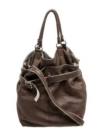 Pre-owned Brunello Cucinelli Leather Bucket Bag In Brown