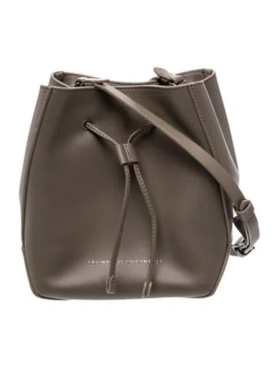 Pre-owned Brunello Cucinelli Leather Bucket Bag In Brown