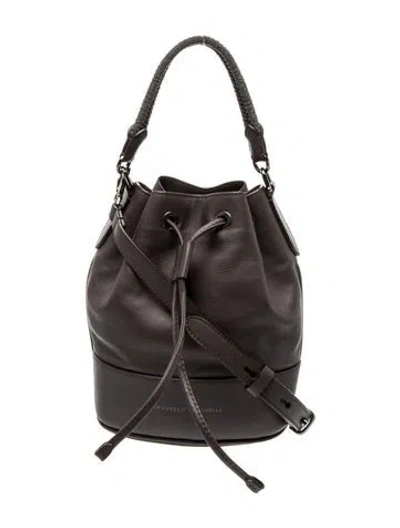 Pre-owned Brunello Cucinelli Leather Bucket Bag In Brown