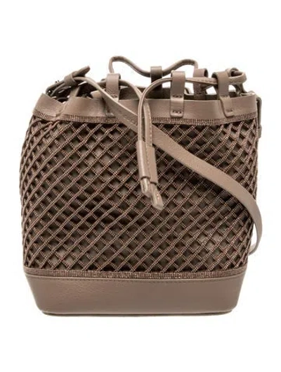 Pre-owned Brunello Cucinelli Leather Bucket Bag In Brown