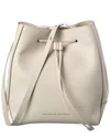 Brunello Cucinelli Leather Bucket Bag In Gray