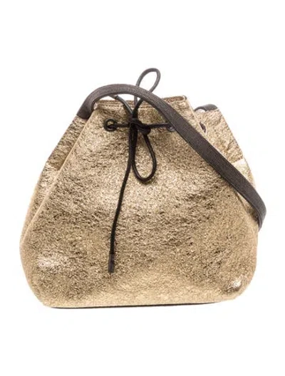 Pre-owned Brunello Cucinelli Leather Bucket Bag W/ Tags In Neutral