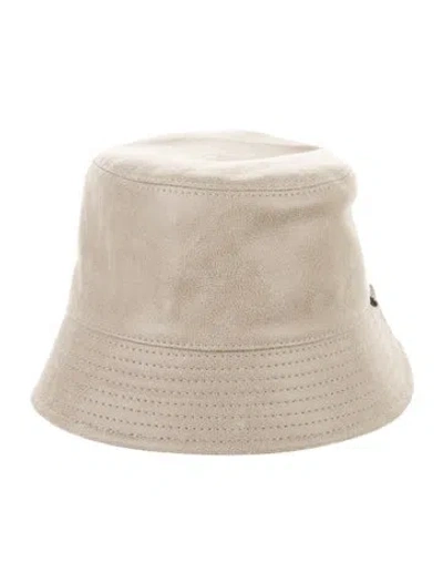 Pre-owned Brunello Cucinelli Leather Bucket Hat In Neutral