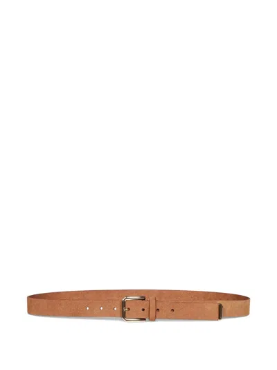 Brunello Cucinelli Leather Buckle-fastening Belt In Brown