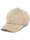 Brunello Cucinelli Embroidered Suede Baseball Cap In Nude