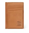 Brunello Cucinelli Leather Card Holder In Brown