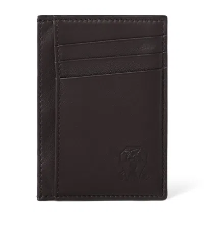 Brunello Cucinelli Leather Card Holder In Brown