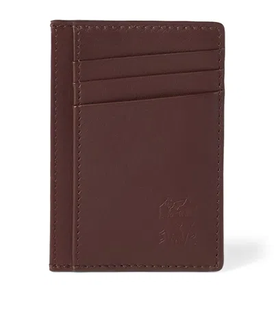 Brunello Cucinelli Leather Card Holder In Brown