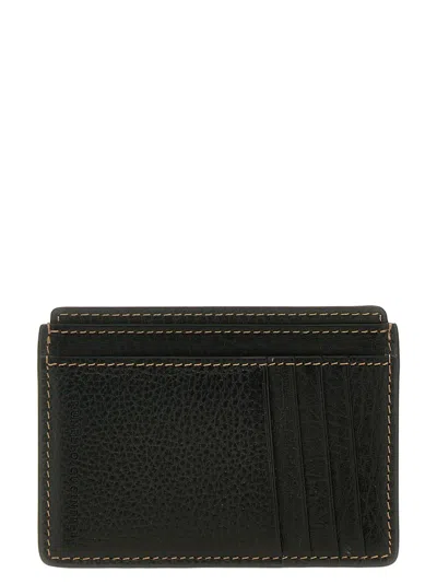 Brunello Cucinelli Leather Cardholder In Black