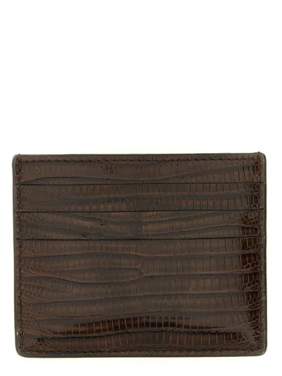 Brunello Cucinelli Leather Cardholder In Brown