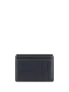 Brunello Cucinelli Compact Stitched Textured Wallet In Blue