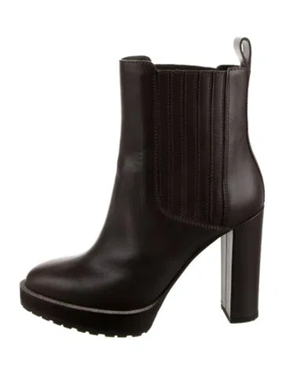 Pre-owned Brunello Cucinelli Leather Chelsea Boots In Black