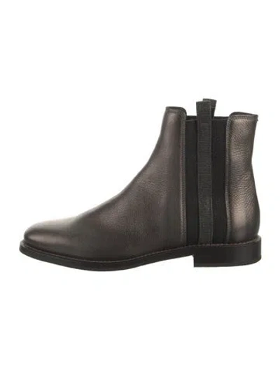 Pre-owned Brunello Cucinelli Leather Chelsea Boots In Neutral