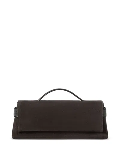 Brunello Cucinelli Leather Clutch In Black