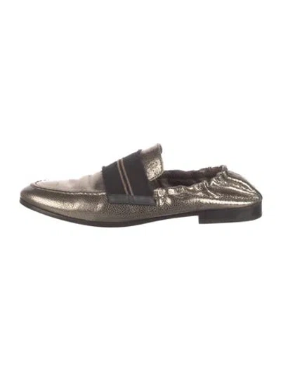 Pre-owned Brunello Cucinelli Leather Colorblock Pattern Loafers In Multi