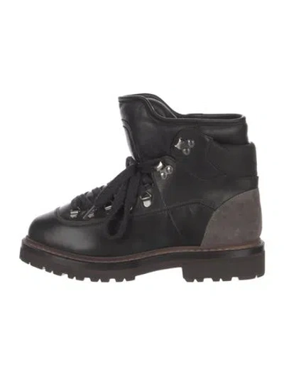 Pre-owned Brunello Cucinelli Leather Combat Boots In Multi
