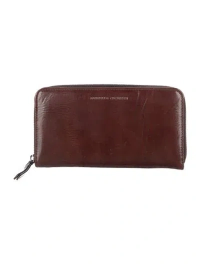 Pre-owned Brunello Cucinelli Leather Continental Wallet In Brown