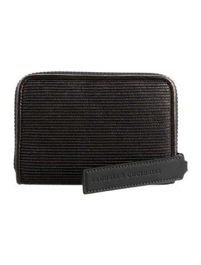 Pre-owned Brunello Cucinelli Leather Continental Wallet In Neutrals