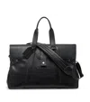 Brunello Cucinelli Leather Country Weekender Holdall In Black