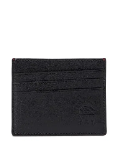 Brunello Cucinelli Leather Credit Card Case In Black