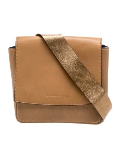 Pre-owned Brunello Cucinelli Leather Crossbody Bag In Brown