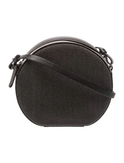 Pre-owned Brunello Cucinelli Leather Crossbody Bag In Gray