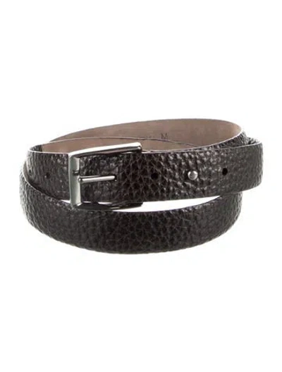 Pre-owned Brunello Cucinelli Leather Crystal Embellishments Belt In Brown