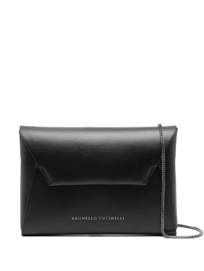 Brunello Cucinelli Leather Duo Clutch