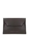Brunello Cucinelli Duo Leather Clutch Bag In Brown